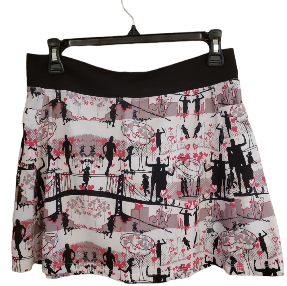 Women's Printed Running Skirt with Built in Briefs